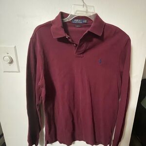 Polo Ralph Lauren Long Sleeve Polo Maroon Size Large